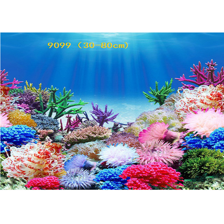 60cm double-sided thick fish tank background painting aquarium decoration background painting can be customized for multiple types of aquariums Item Picture