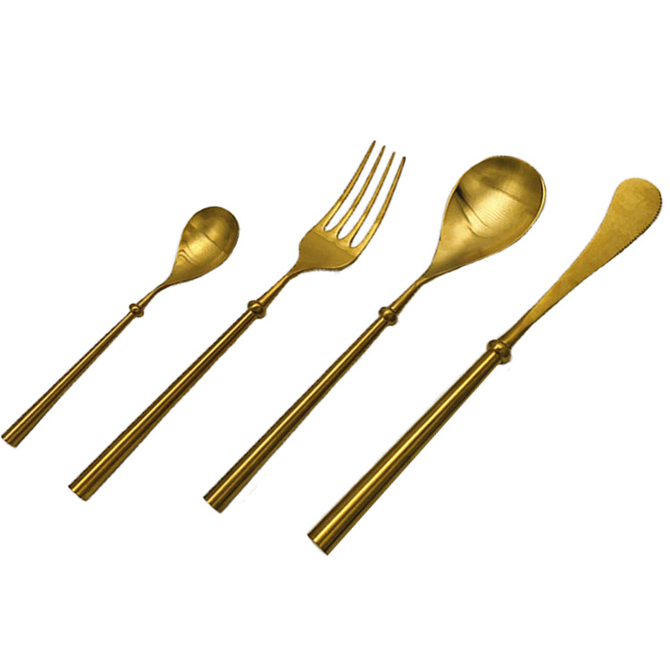 Day Q2 Simple 304 Japanese Matte Brushed Stainless Steel Main Table Knife, Fork And Spoon Bead Western Table Knife, Fork And Spoon Item Picture