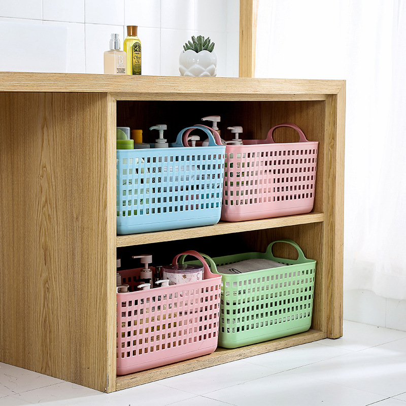 Wholesale plastic dirty clothes baskets, bathroom laundry and drying baskets, toy and clothing storage baskets, dirty clothes and sundries sorting baskets 0750 Specification image