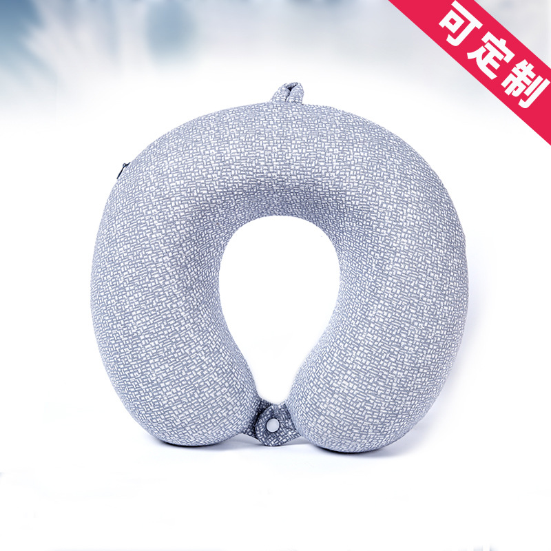 产地货源新款记忆棉U型枕 日系简约保健旅行枕全棉便携式旅行靠枕