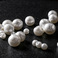 厂家直销ab/手缝塑料珍珠/皱纹边孔珍珠白底实物图