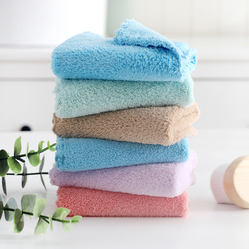 Gaomi Coral Velvet 25*25 Small Square Towel Gaoyang Manufacturers Wholesale Hand Towel Microfiber Children's Towel Specification drawing