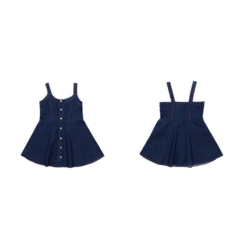Foreign Trade Korean Version Of Children's Skirt Girls Summer Supply Cuhk Children Children Cowboy Strap Dress Children Wear A Hair Item Picture