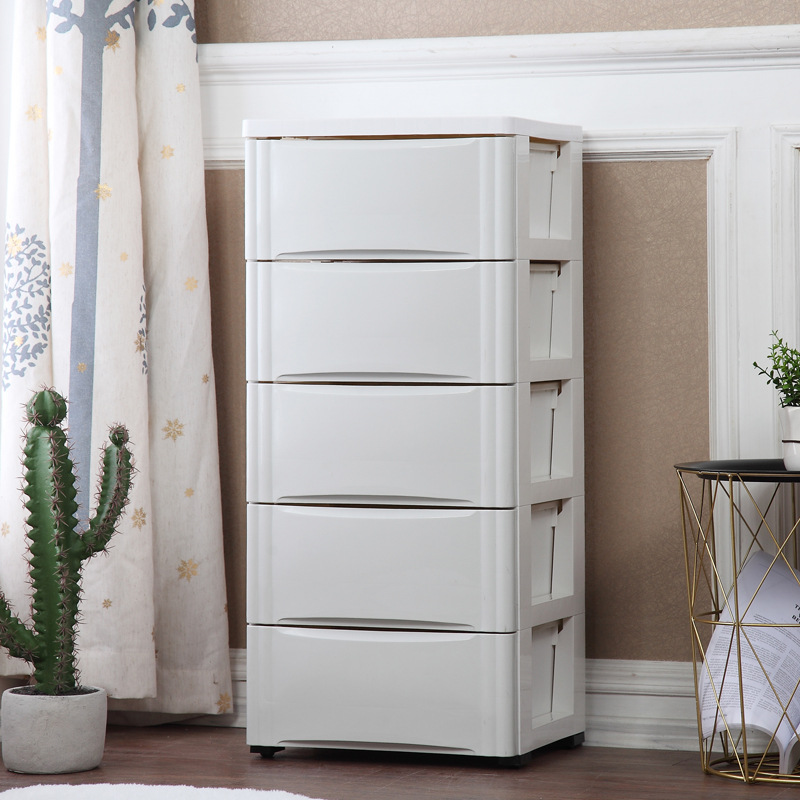 Storage Cabinet Plastic 38 Wide Drawer Type Children's Toy Locker Baby Clothes Organizer Box Fashion Wardrobe details Picture
