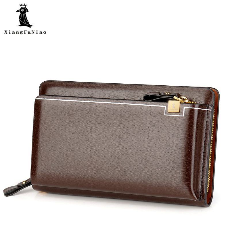 Shafu Bird Clutch Bag Men's Business Clip Bag Long Large Capacity Leisure Multi-Slot Zipper Clutch Bag Specification drawing