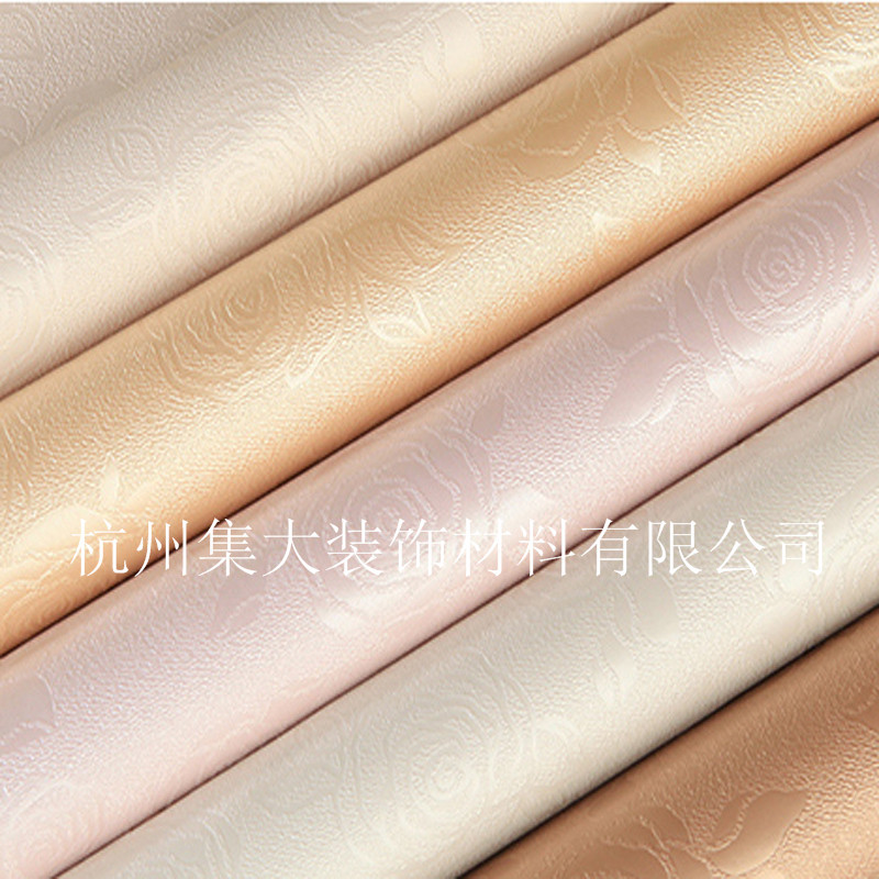 厂家现货批发肤感PVC人造革家用软包沙发装饰皮革硬包皮革面料