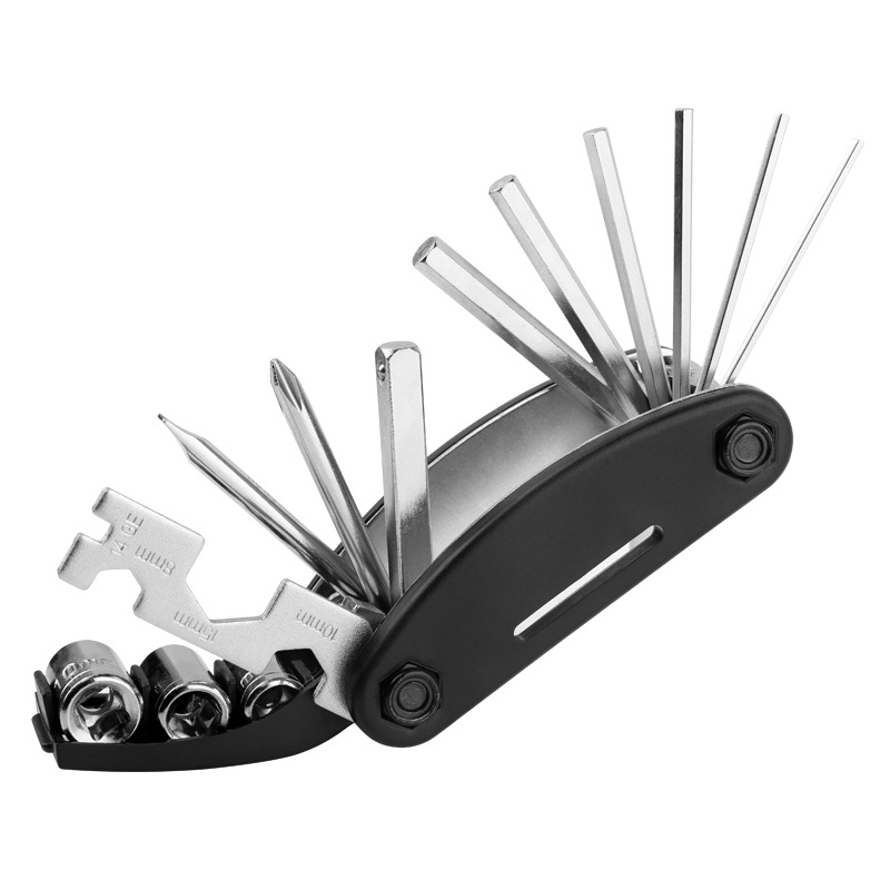 自行车修理工具维修组合补胎工具多功能折叠修车工具扳手套装详情图5