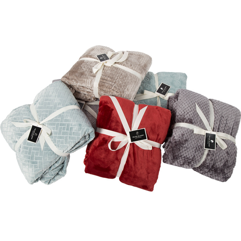 Special Price Blanket Manufacturers Spot Wholesale Solid Color Flannel Coral Velvet Bed Sheet Office Nap Blanket Item Picture