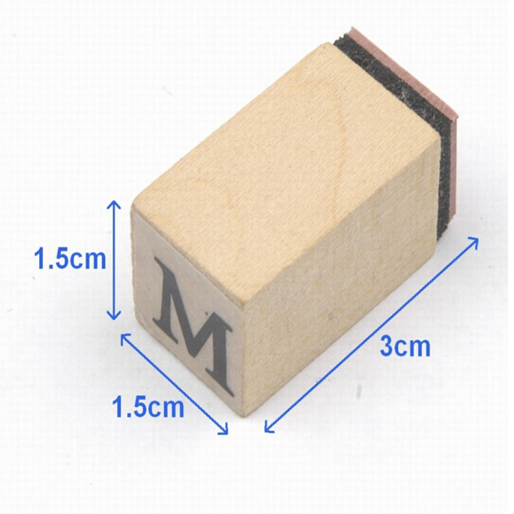 DIY sello de letras de madera con barro de impresión de color Item Picture