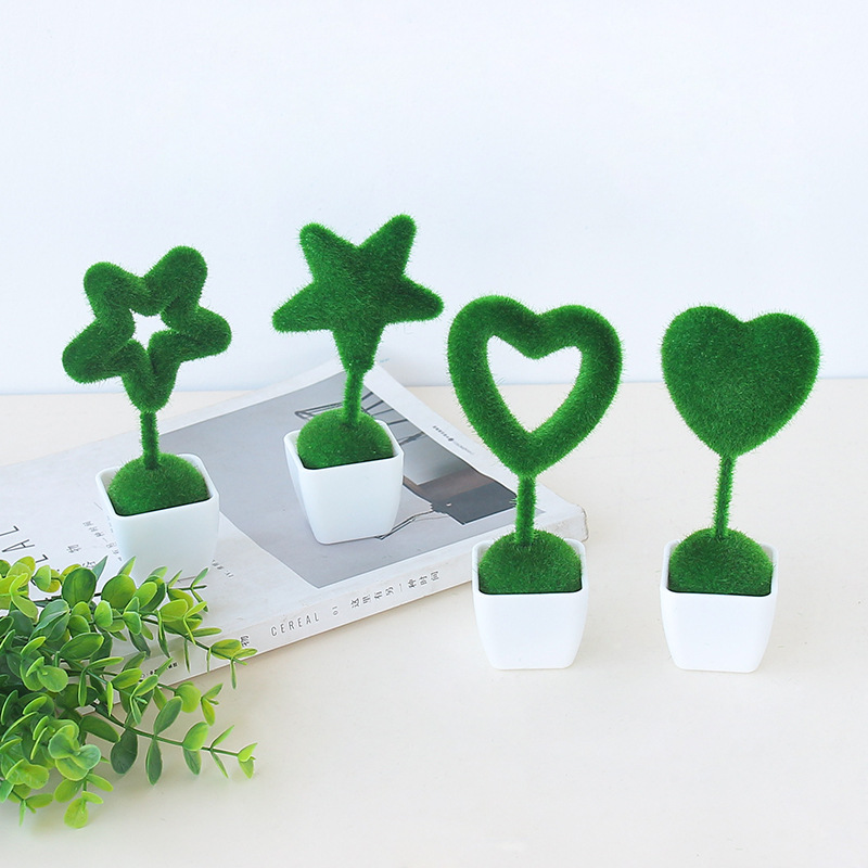 Juego de flores de simulación de amor juego de plantas de maceta tanabata san valentín regalo decoración decoración de flores falsas Specification image