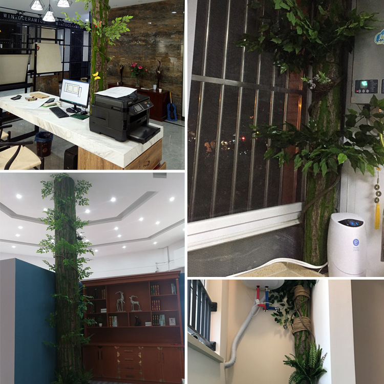 Venta al por mayor corteza de simulación granja original paisaje corteza natural madera real decoración de tuberías árbol falso/una pieza en lote Specification image