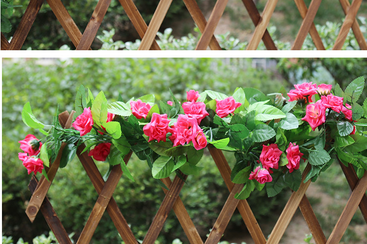 Artificial flowers, roses, rattan, wedding pipes, air conditioners, shading decorations, artificial flowers, rattan, silk flowers, wall hangings pic 24
