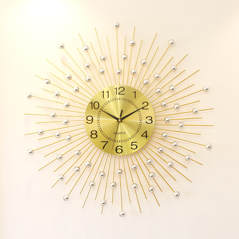 A Red European Creative Wall Clock Iron Decorative Clock Living Room Clock Wall Clock Manufacturers Wholesale Fashion Wall Watch details Picture