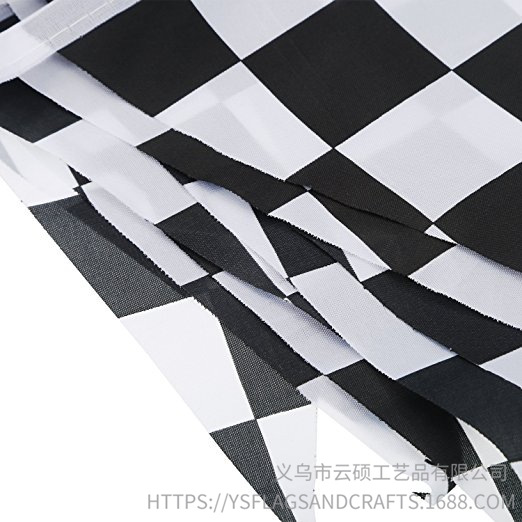 F1赛车串旗 黑白格赛车串旗 8号黑白格赛车三角串旗比赛装饰拉旗详情图4