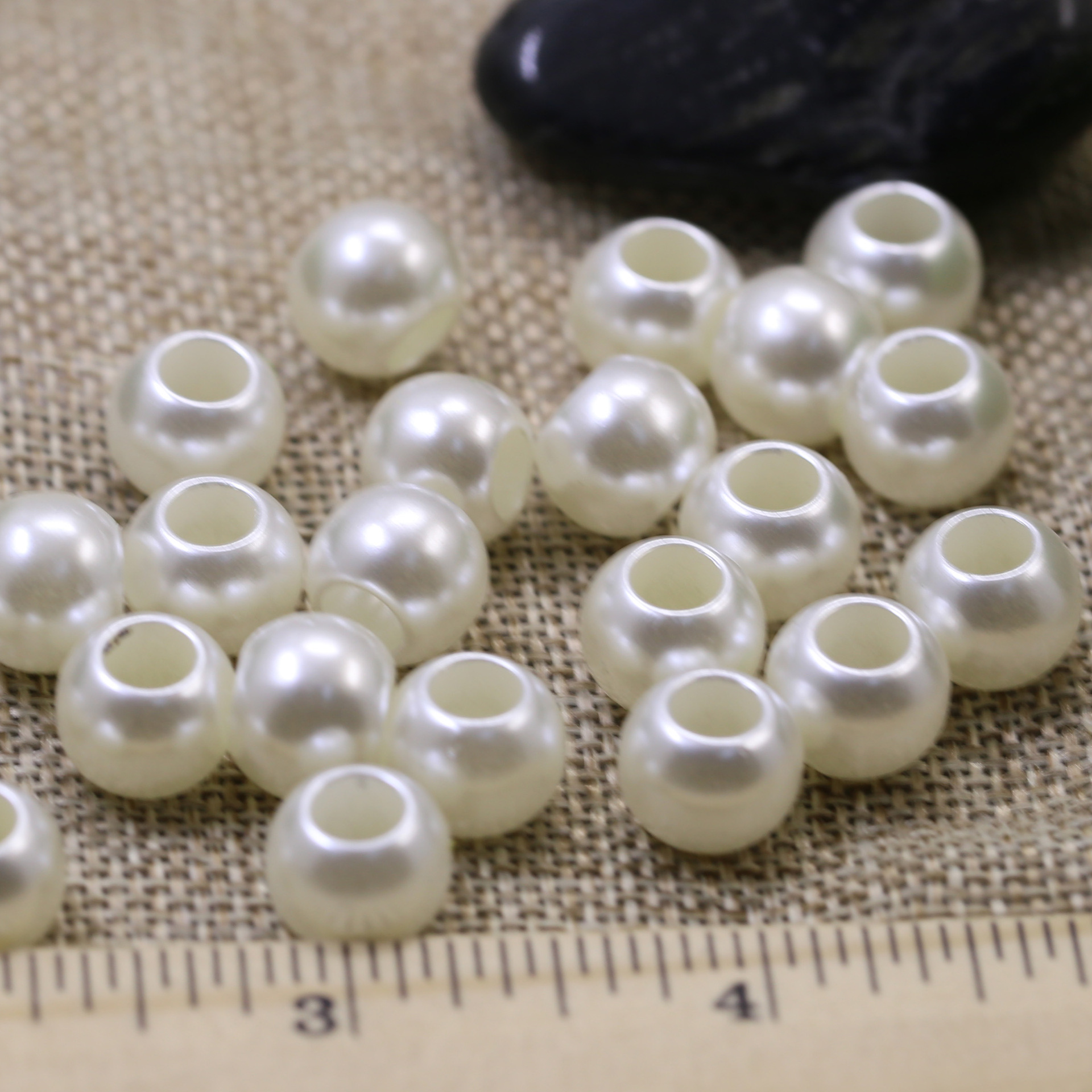 6-30MM散装大孔皮筋珠子abs仿珍珠diy珍珠配件手工发饰配件批发