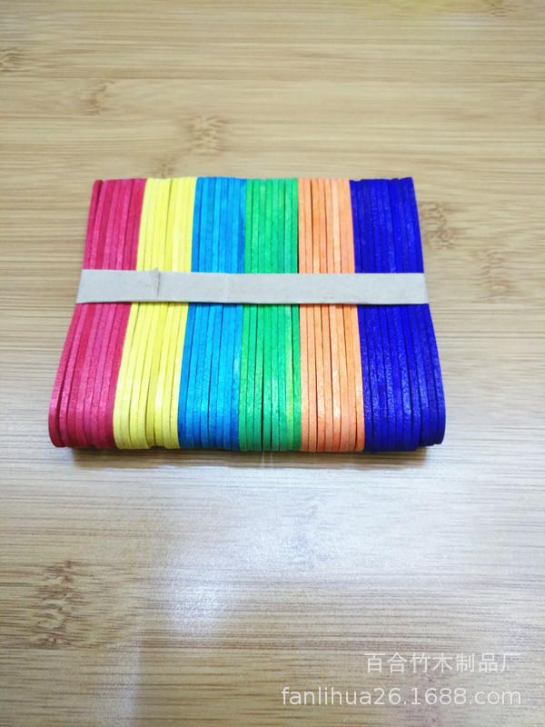 Factory Direct Sales Color Stick 94 Ice Scoop Color Six Color Kindergarten Diy Educational Toys Specification drawing