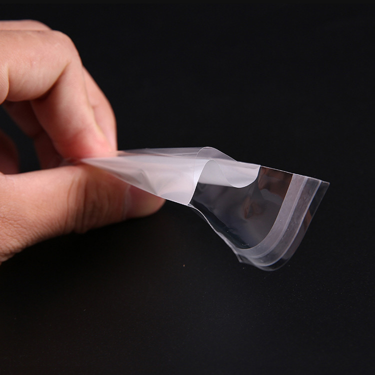 Factory wholesale of opp self-adhesive transparent self-adhesive bags, white pearlescent film jewelry bags, bracelets and bangles details Picture