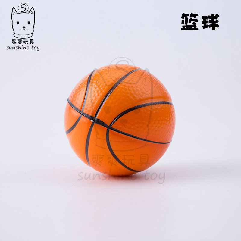 跨境热卖解压63mm足球篮球发泡海绵pu球儿童发泄玩具网球压力球详情图3