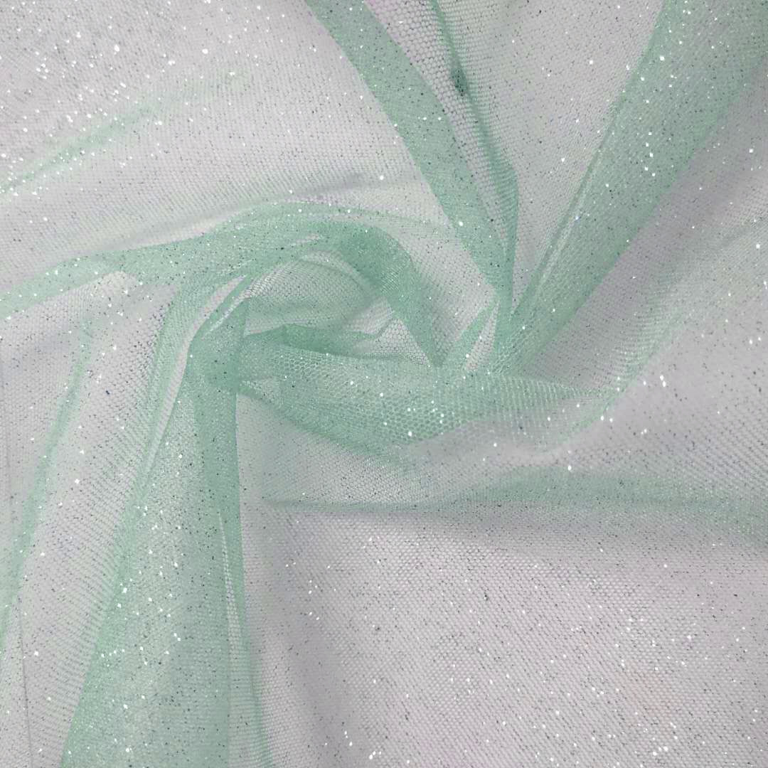 Wedding dress powder-coated fabric, starry sky sequined fabric, glitter net, gauze sequined fabric, powder-coated net fabric