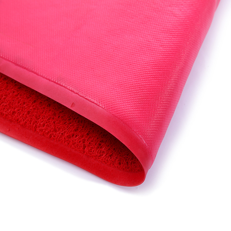 Yiwu Jietai PVC brushed mat with big red printed words for entry and exit, welcome to the entrance foot mat, plastic wire circle floor mat Item Picture