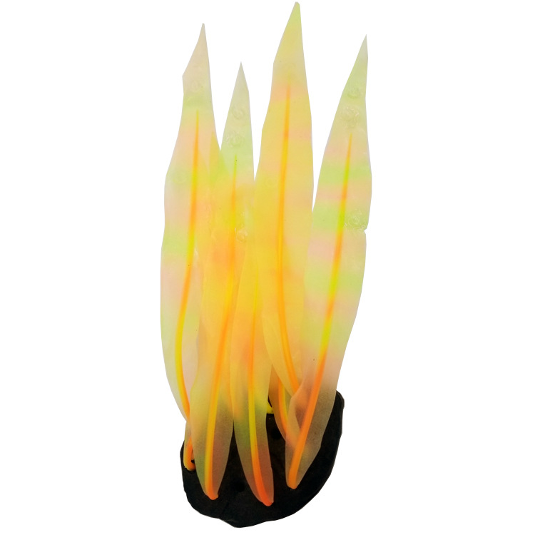 Aquarium fish tank landscape decoration Silicone simulation soft coral - kelp M25cm/S18cm Item Picture