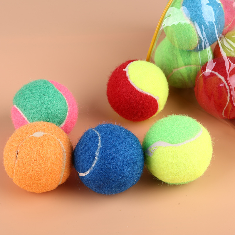 2021新款狗玩具宠物玩具 网球彩色网球玩具运动健身网球批发