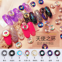 Angel Ring Nail Ornament 10mm Circle Diamond Light therapy Nail ornament Crystal Ring Magic Rhinestone embellish