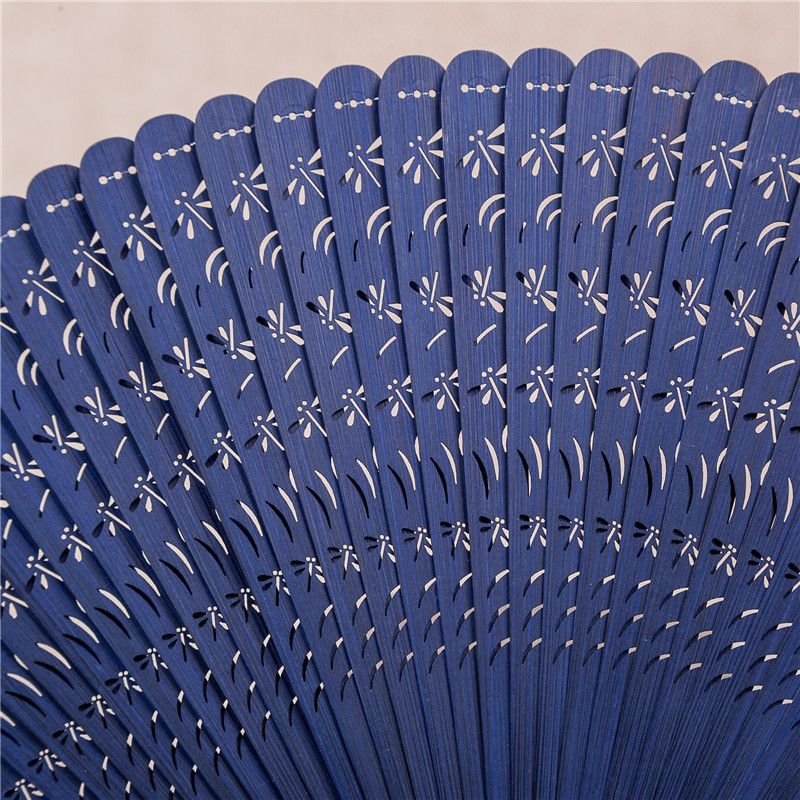Chinese Style Hollow Carving Hand Lady Folding Fan Daily Ancient Craft Small Fan All Bamboo Fan Classical Gift Fan Application Scenario