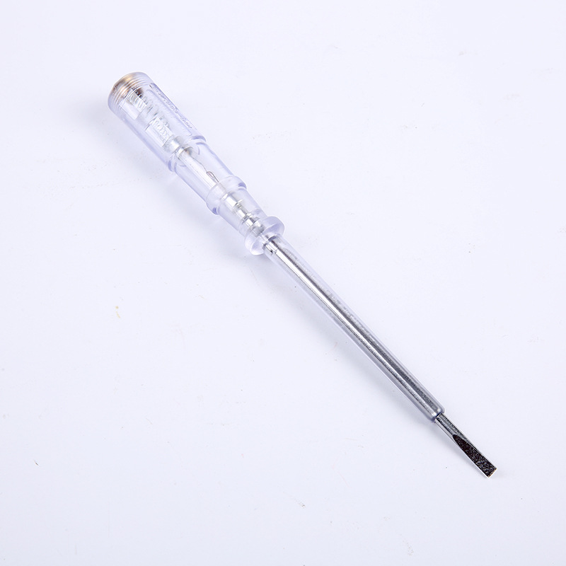 螺丝刀式测电笔 ABS透明塑料验电笔 电工电路检测工具 五金批发图