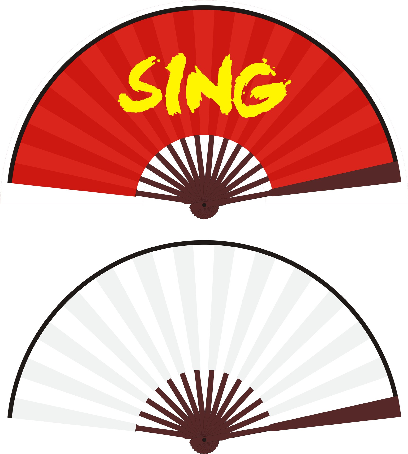 8 Inch Mail Ming Yuesing Girl Group The Same Double-Sided Two-Color Ancient Dance Folding Fan Red And White Will Enter The Wine Prop Fan Application Scenario