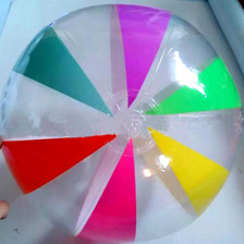 供应:充气海滩球 充气广告充球 pvc 充气彩虹球 充气彩色球 6片