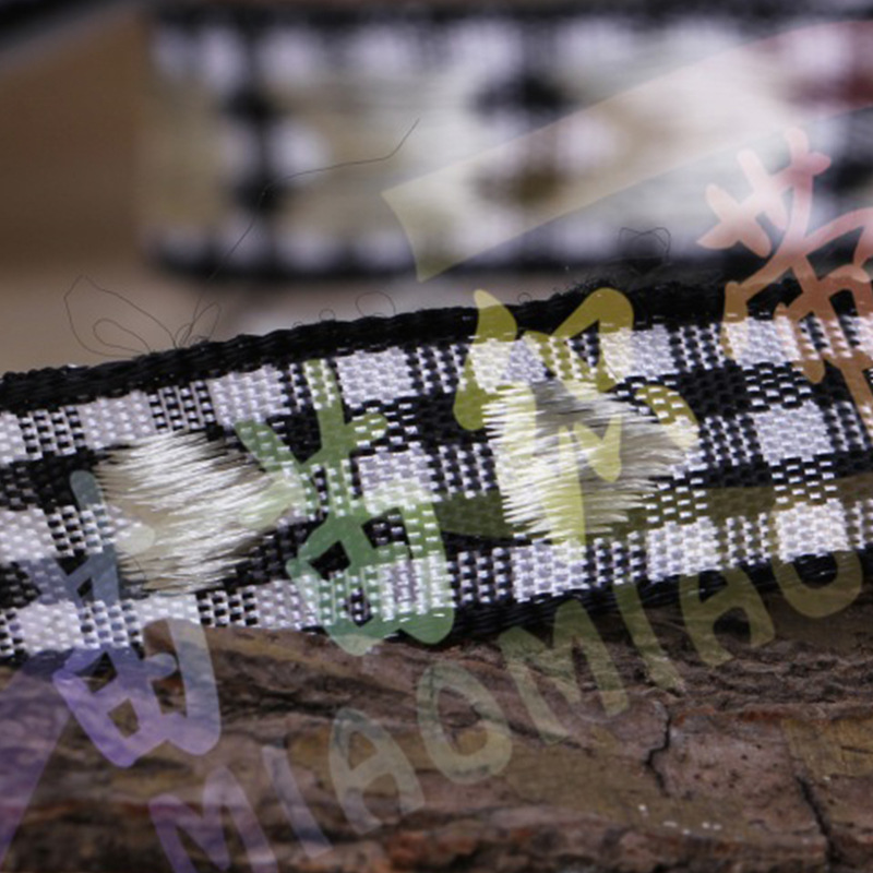 Hand-Made Diy Bow Plaid Ribbon 2 Points Plaid Ribbon Spot Wholesale Black And White Plaid Clothing Accessories Ribbon details Picture