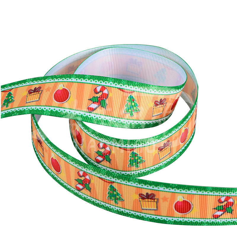 Christmas Decoration Tape Heat Transfer Ribbon High Density Polyester Ribbon Style Variety Of Holiday Gift Decoration Tape Wholesale Application Scenario