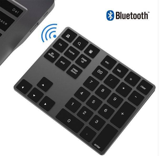 34键蓝牙数字小键盘铝合金适用于苹果电脑笔记本平板电脑通用键盘详情图1