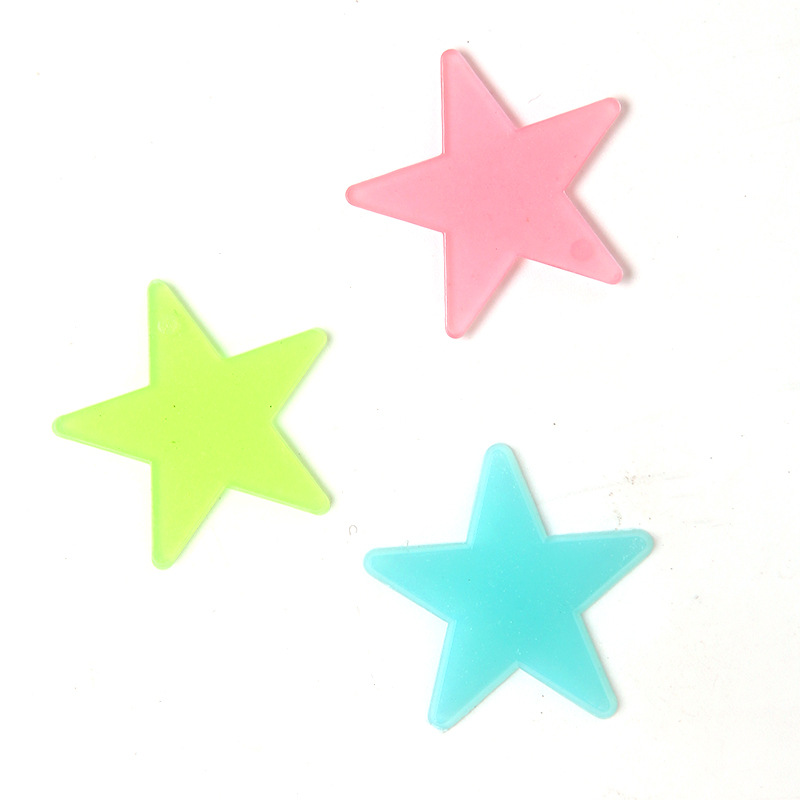 亚马逊装饰画满天星3D立体夜光星星贴 3cm 荧光立体墙贴发光星星详情图5