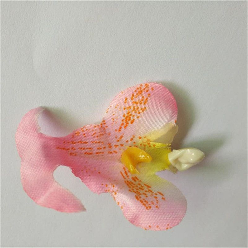 Wholesale silk screen flower stockings flower simulation material simulation butterfly orchid core butterfly tongue piece head flower core details Picture