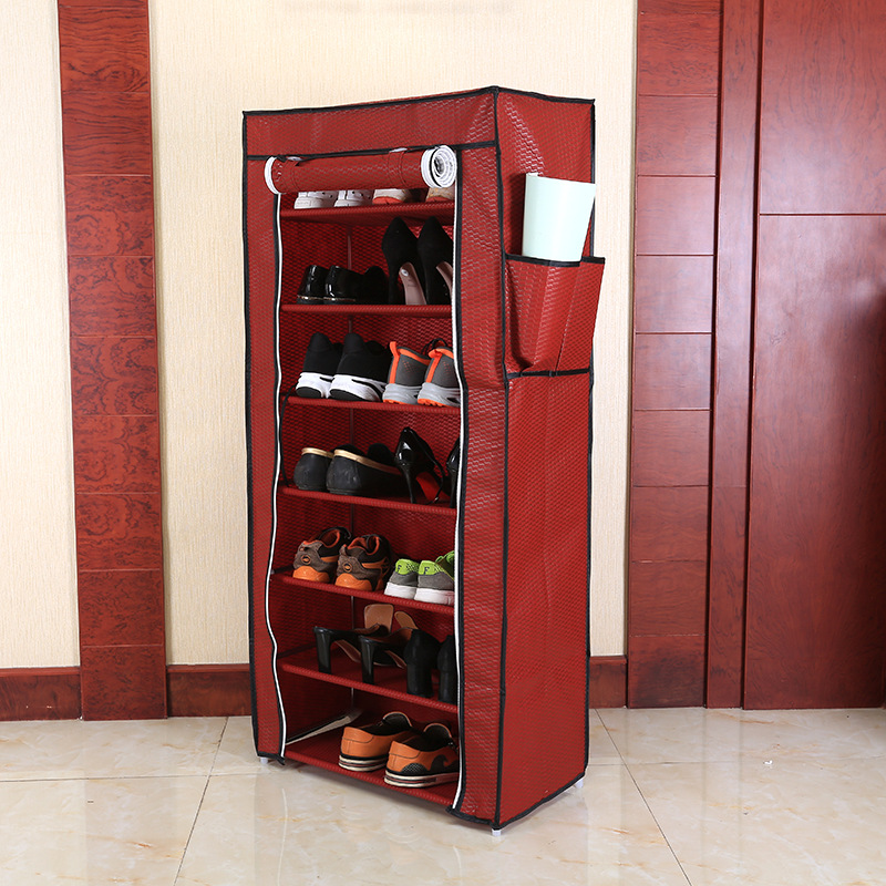 Home multi-functional shoe rack Korean version simple dustproof storage cabinet Multi-layer non-woven shoe cabinet manufacturer cabinet wholesale Item Picture