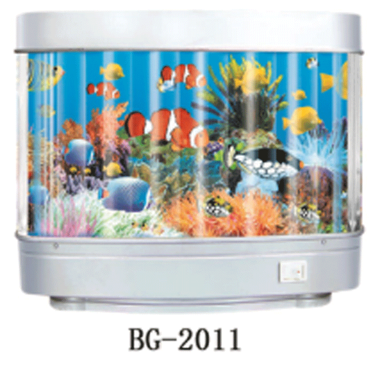 Mini electronic aquarium light fish tank landscape creative plug-in fish tank sea view light fish painting Light fish artist home decoration