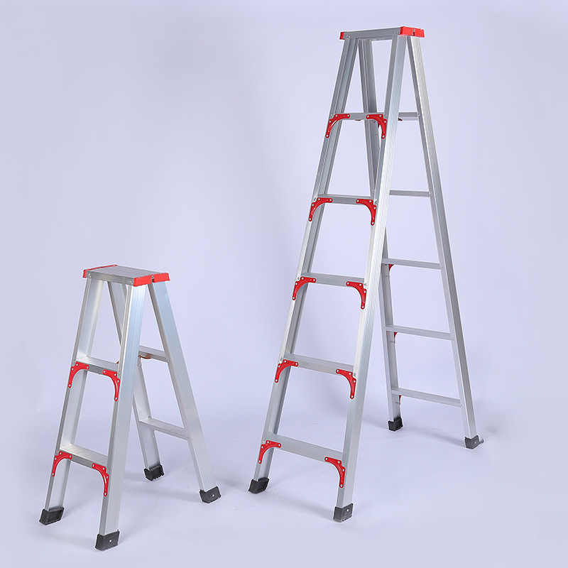 厂家批发铝合金加固人字梯铝梯家用轻便工程梯4米5米铝合金梯子详情图3
