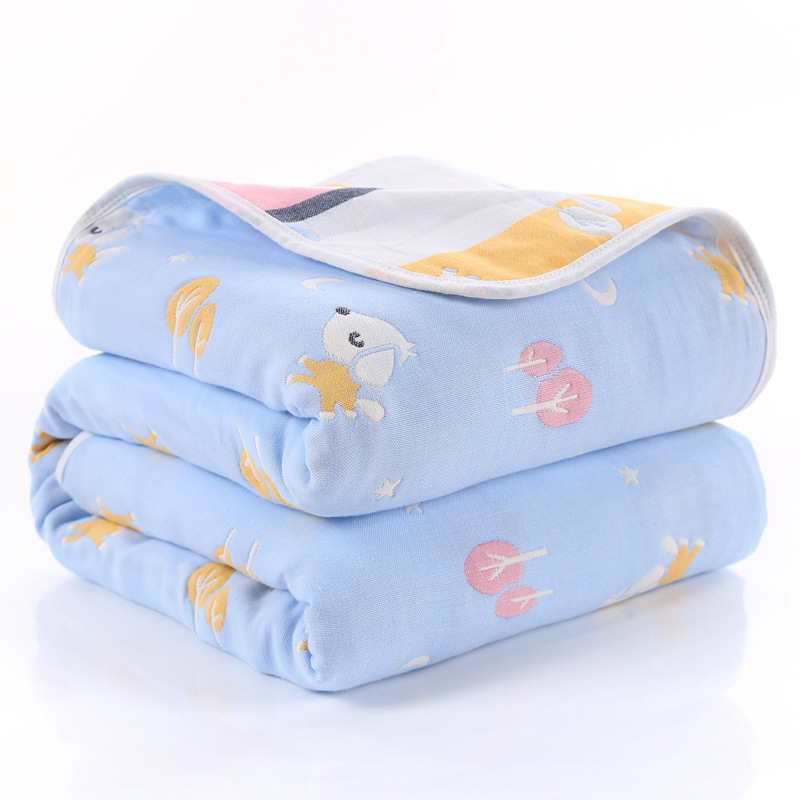 Six-Layer Gauze Bath Towel Newborn Baby Gauze Cover Blanket Children's Toweling Cotton Baby Hug Nursery Air Conditioner Blanket Item Picture