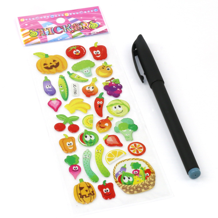 Factory direct sales of children's cartoon animation stickers, three-dimensional stickers, educational early childhood education kindergarten reward bubble stickers Application Scenario