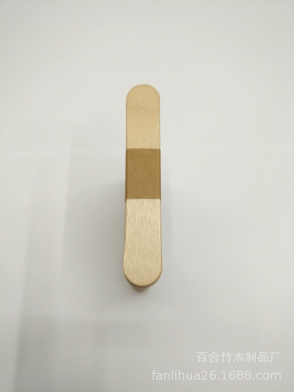 Manufacturers Direct Sales Of Ice Cream Stick 80X13x2 Natural Surface Curved Wooden Stick Kindergarten Diy Educational Toy Material Specification drawing