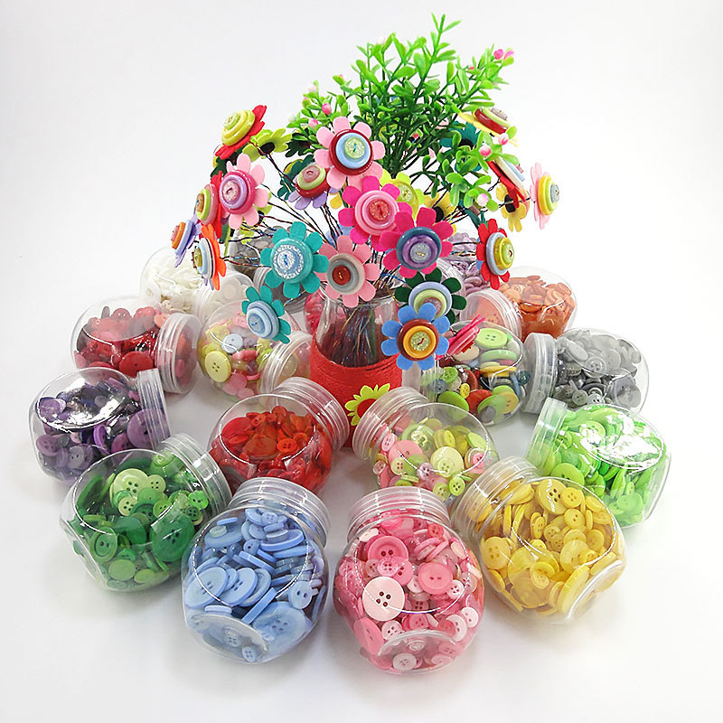 Xinpeng Factory Direct sales of colorful bottle DIY buttons, children's buttons, kindergarten hand-pasted picture materials, wholesale buttons Specification image