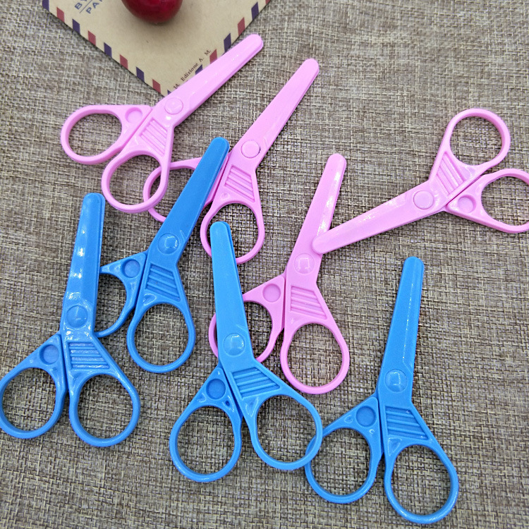 塑料小剪刀 儿童剪纸文具幼儿保护功能 安全塑料学生儿童手工剪详情图5