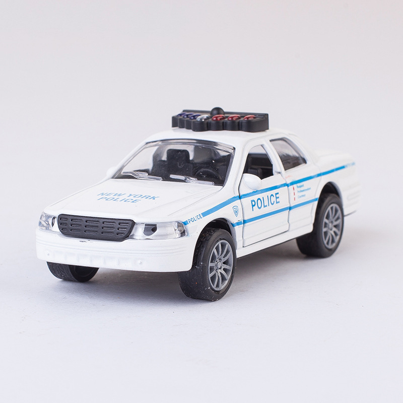 声光合金回力美国警车 儿童仿真惯性玩具警车模型 现货供应详情图4