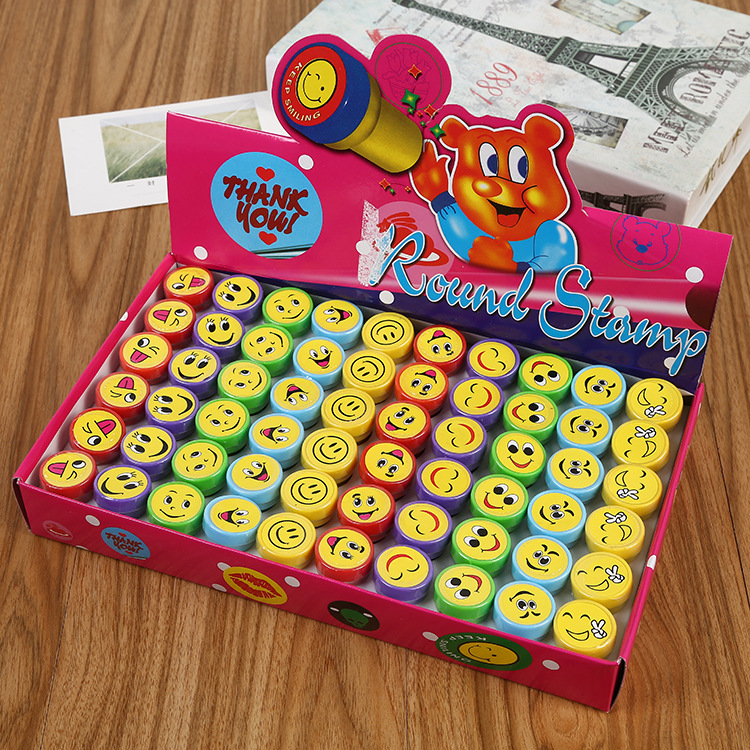 New 60 plastic toy stamps for daily graphic plastic stamps Application Scenario