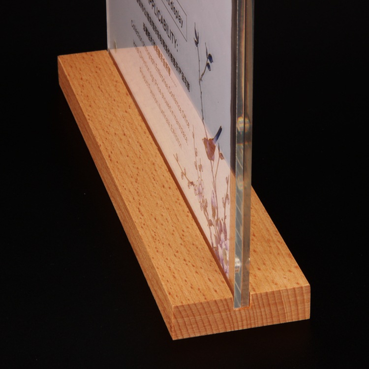 A4 log table sign wood acrylic strong magnetic Decca card double-sided transparent card A5 display table A6 price card Application Scenario