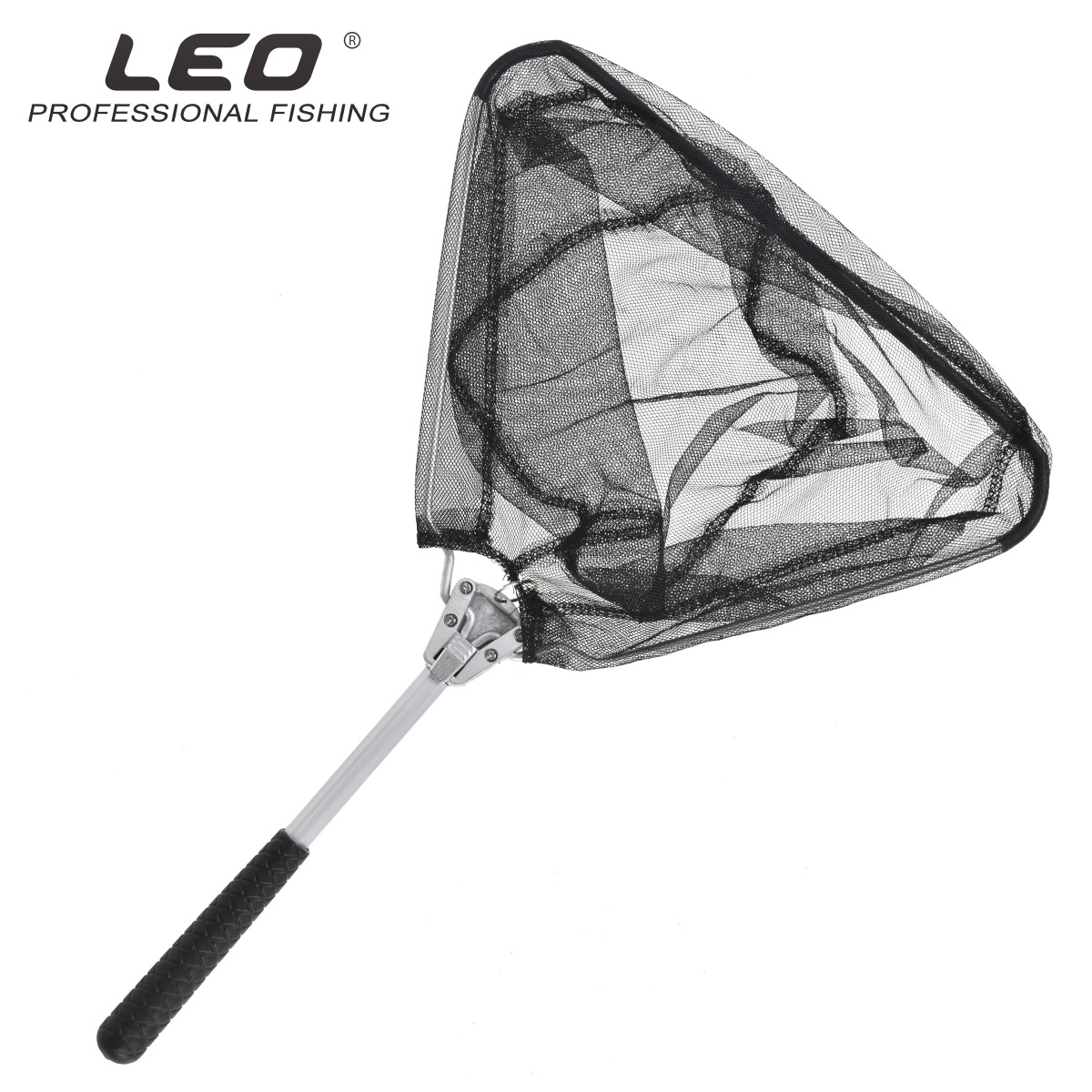 27972 LEO/ Leou [Aluminum Alloy Natural Color Triangular Mini Fishing Net] Flying fishing Folding hand-drawn fishing gear export Item Picture