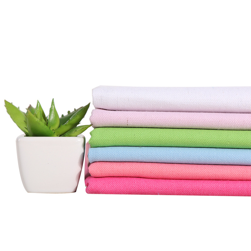 10-ampere thickened polyester-cotton canvas fabric, solid-color throw pillows, bags, shoes, hats, and coarse canvas bags, one piece of fabric available for delivery Item Picture
