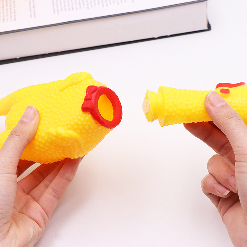 大号惨叫鸡 搪胶叫尖叫鸡/发泄鸡整人整蛊创意发声玩具厂家批发细节图